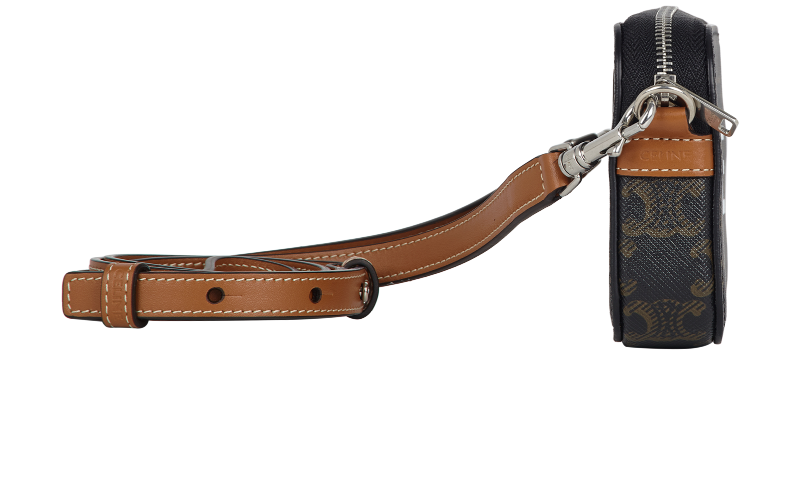 Triomphe Horizontal Pouch, &pound;550, Handbags, Brown, Canvas, Side view